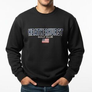 Vintage MV Sport Pro weave sweatshirt Heatherhurst Golf Club Mens Size Large